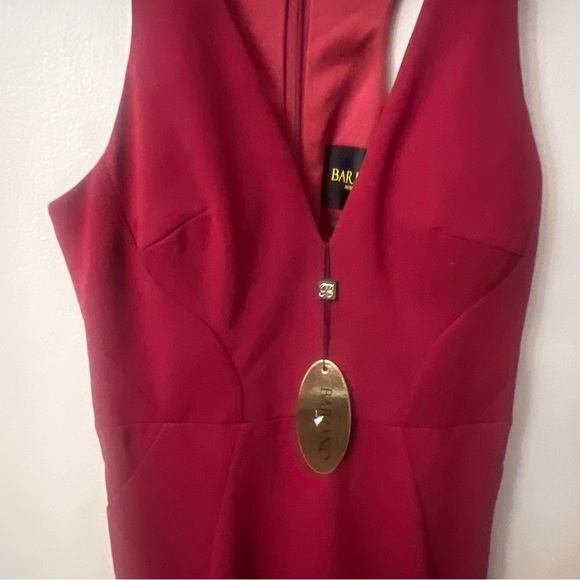NWT Bariano MORGAN dark Red Formal Raceback Long Dress Christmas Party 12/L - Picture 5 of 10